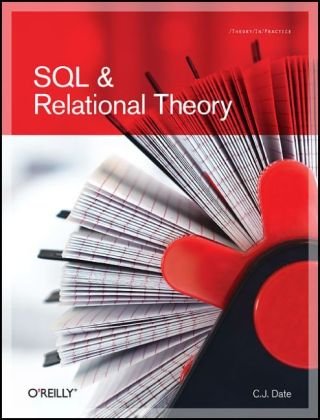 Cover of SQL and Relational Theory by C.J. Date (O'Reilly), showing a book with fanned red-edged pages.