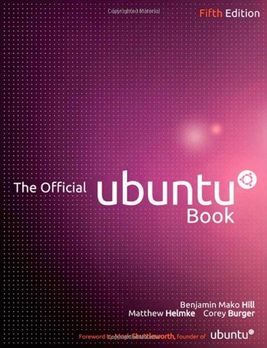 cover Cover of The Official Ubuntu Book, Fifth Edition (Prentice Hall), a purple cover with the Ubuntu logo.