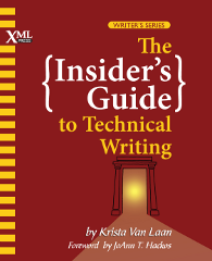 Cover of The Insider's Guide to Technical Writing by Krista Van Laan (XML Press), showing a glowing open doorway.